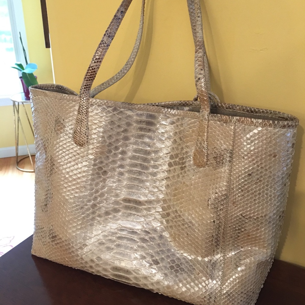 Nancy Gonzalez Erica Python Bag W/ Matching Clutch - image 2